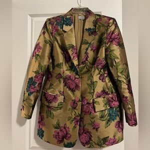 ASOS Gold Floral Blazer